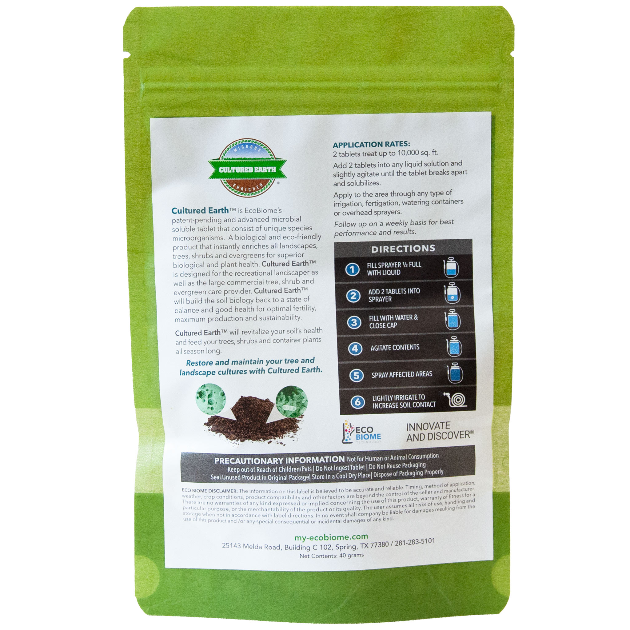 EcoBiome Cultured Earth Microbial Soil Tablets