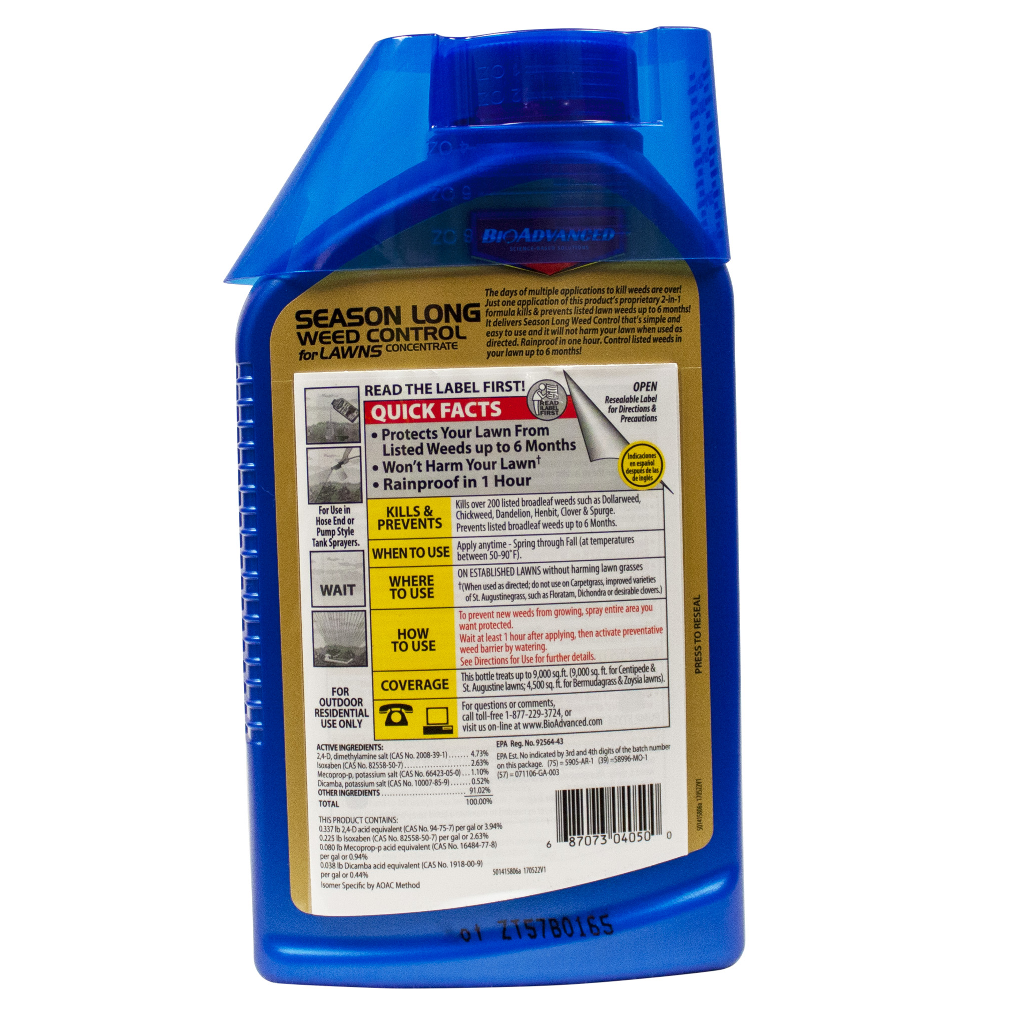 Bio Advanced Season Long Weed Control For Lawns Concentrate