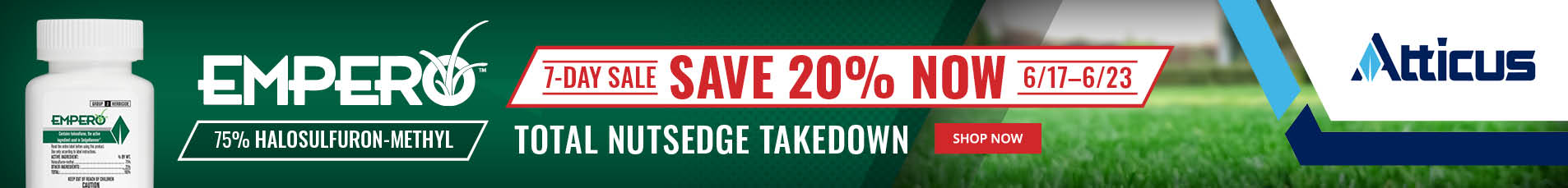 Empero 7-Day Sale Save 20% Off 6/17-6/23 Total Nutsedge Takedown