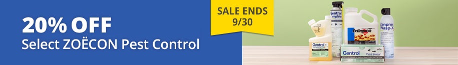 Sale Ends 9/30 – Save 20% on Select Zoecon Pest Control