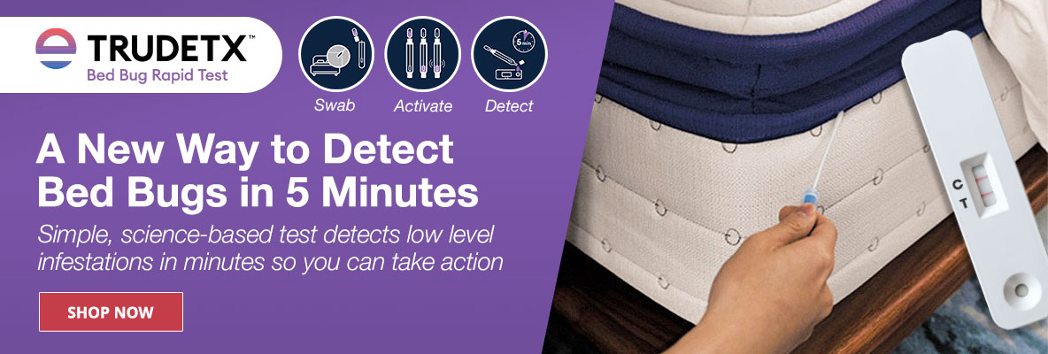 TRUDETX Bed Bug Rapid Test - A new way to detect bed bugs in 5 minutes - Simple, science-based test detects low level infestations in minutes so you can take action |SHOP NOW|