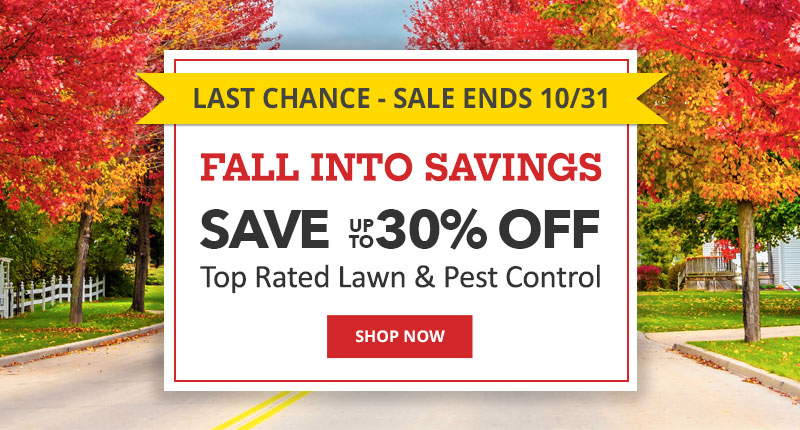 Fall into Savings Save up to 30% off Top Rated Lawn & Pest Control |SHOP NOW|