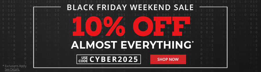 Black Friday Weekend 10% Off Almost Everything* Use code: CYBER2025 *Exclusions Apply