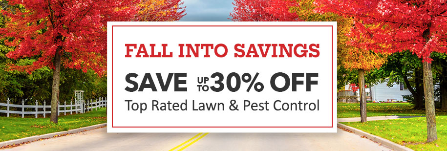 Fall Into Savings Save up to 30% Off Top Rated Lawn and Pest Control
