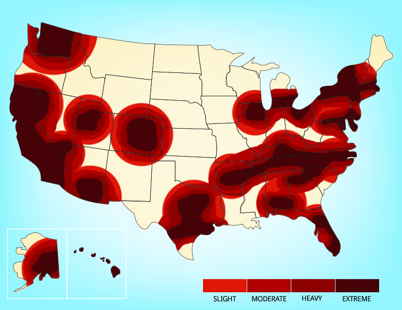 Bed Bugs By State Map United States Map