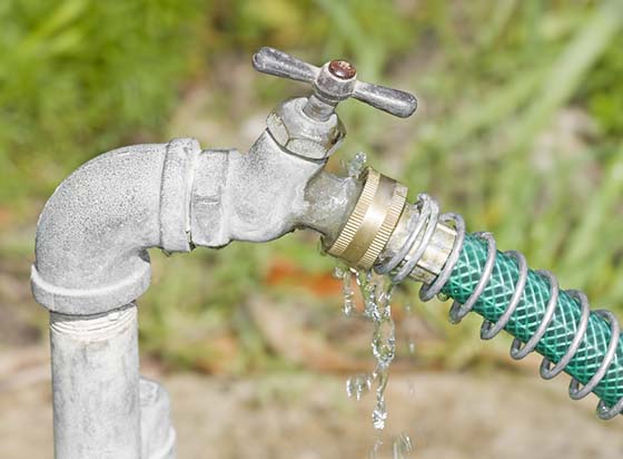 Image of a dripping hose spigot