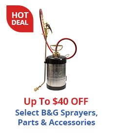 Save Up To $40 Off Select B&G Sprayers, Parts & Accessories
