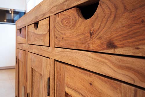 Image showing a wooden dresser or chest of drawers