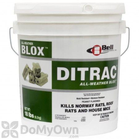 Ditrac All-Weather Blox Rodenticide - 18 lbs. Pail