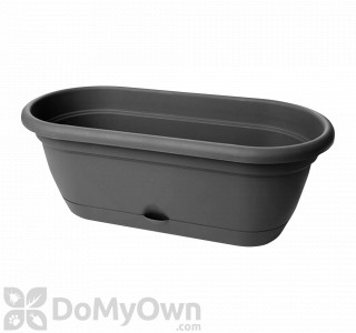 image of Bloem Lucca Window Box 18 in. Black
