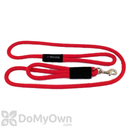 Soft Lines 2 Handled Sidewalk Safety Dog Snap Leash 1 / 2" Diameter x 8' Red