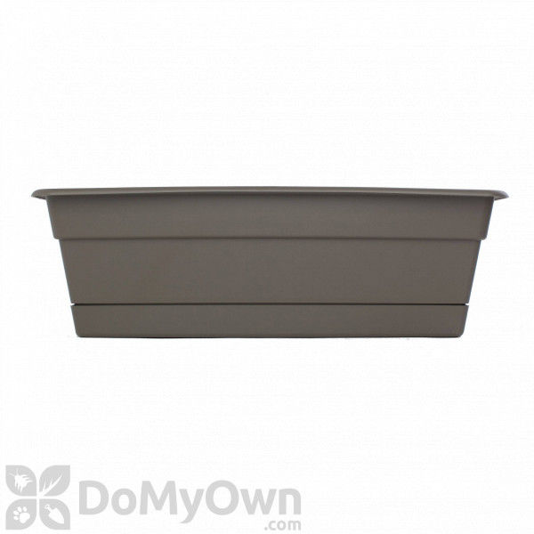 Bloem Dura Cotta Window Box 24 in. Peppercorn