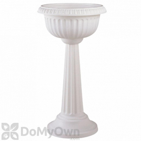 Bloem Grecian Pedestal Urn 18 in. White