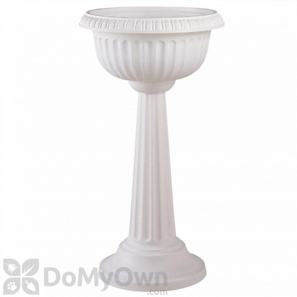 Bloem Grecian Pedestal Urn 18 in. White