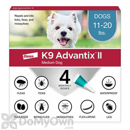 K9 Advantix II Topical Treatment for Medium Dogs 11 - 20 lbs.