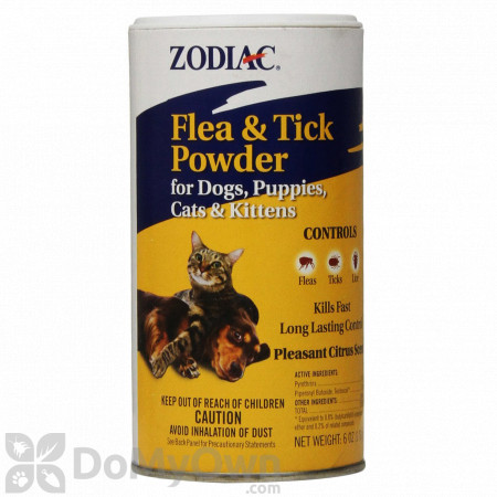 Zodiac Flea and Tick Powder for Dogs, Puppies, Cats, and Kittens