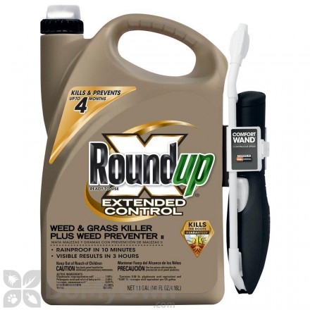 Roundup Ready-To-Use Extended Control Weed & Grass Killer Plus Weed Preventer II with Comfort Wand - 1.1 Gal.