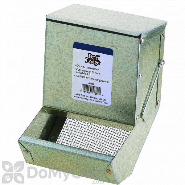 Pet Lodge Metal Small Animal Feeder with Lid and Sifter Bottom 5