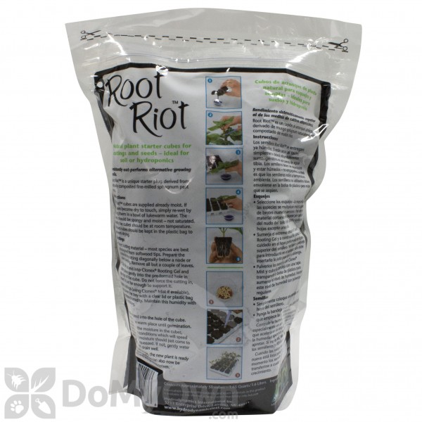 Seed Starter Plugs Root Riot Replacement Cubes – Organic Pre-Moistened ...