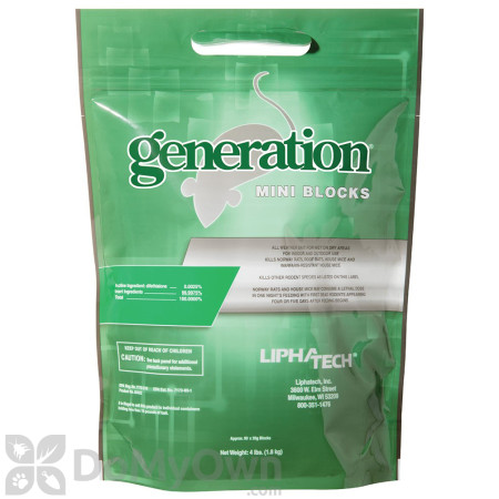 Generation Mini Blocks Rodenticide - CASE 4 x 4 lb bag