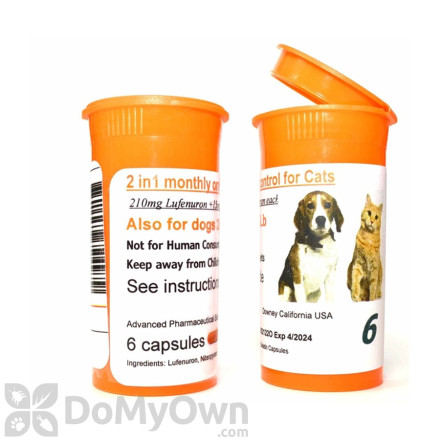 2 in 1 Monthly Oral Flea Control Capsules for Cats