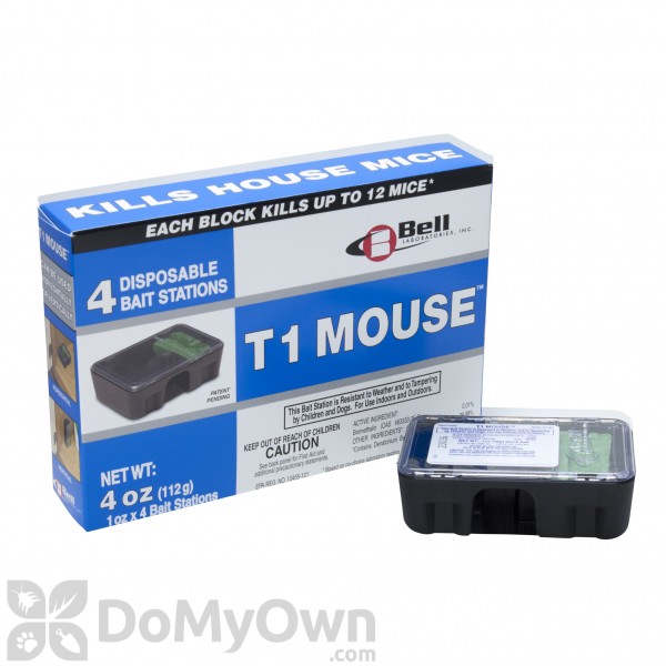 T1 Mouse Disposable Bait Stations-1 Box 4 Stations