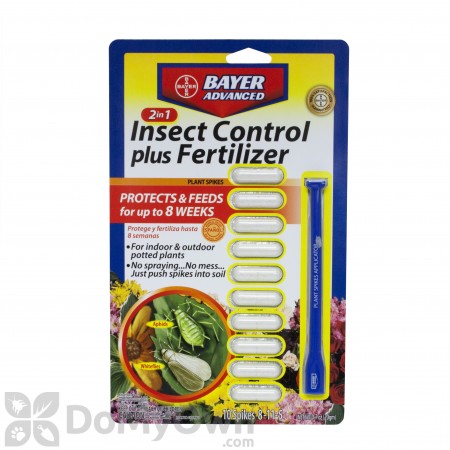 Bayer Advanced 2-In-1 Insect Control Plus Fertilizer Plant Spikes