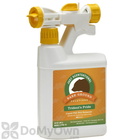 Bare Ground Just Scentsational Tridents Pride Liquid Fish Fertilizer w/ Hose End Mixing Sprayer 