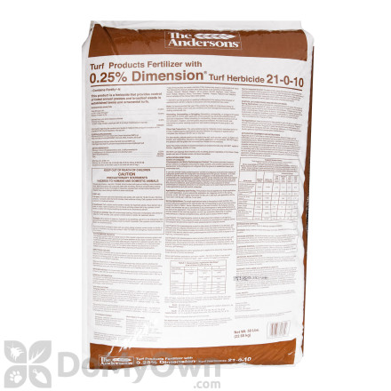 The Anderson's 21-0-10 Fertilizer with 0.25% Dimension Turf Herbicide
