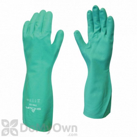 Showa Flock - Lined Nitrile Disposable Gloves