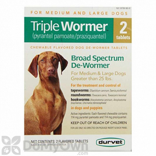 Durvet triple shop wormer for cats