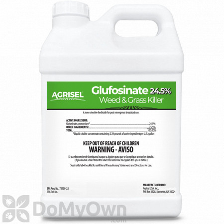 Agrisel Glufosinate 24.5 Weed and Grass Killer Post-Emergent Herbicide - 2.5 Gallon