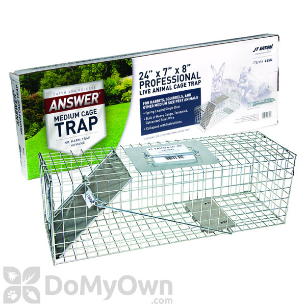 JT Eaton Answer Cage Trap for Squirrels, Rabbits, and Medium Size Animals  (465N)