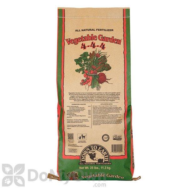 Down To Earth All Natural Vegetable Garden Fertilizer 4-4-4   25 lb.