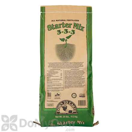 Down To Earth All Natural Fertilizer Starter Mix 3 - 3 - 3  25 lb.