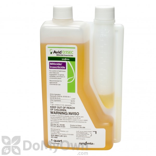 Avid 0.15 EC Miticide Insecticide - Quart