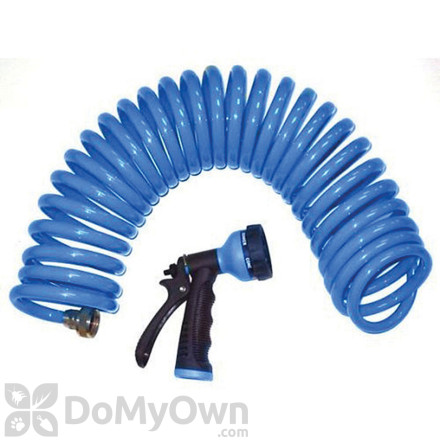 Orbit 50 ft. Coiled Garden Hose with 6 Pattern Spray Nozzle