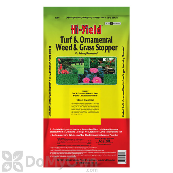 Hi-Yield Weed and Grass Stopper with Dimension Herbicide - 28 lb