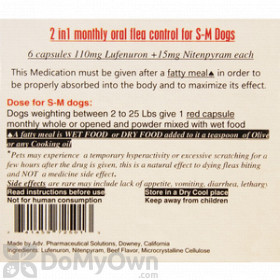 2 In 1 Monthly Oral Flea Control Capsules for Small and Medium Dogs