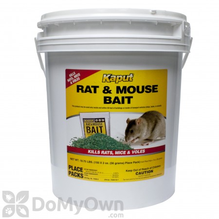 Kaput Rat & Mouse Bait Rodenticide - 150 place packs
