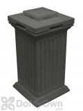 Savannah Column Storage and Waste Bin - Dark Granite
