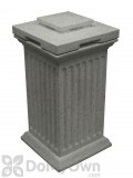Savannah Column Storage and Waste Bin - Light Granite