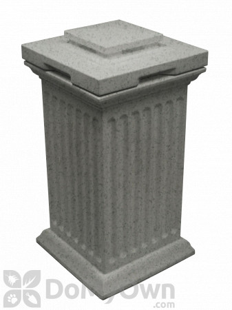 Savannah Column Storage and Waste Bin - Light Granite
