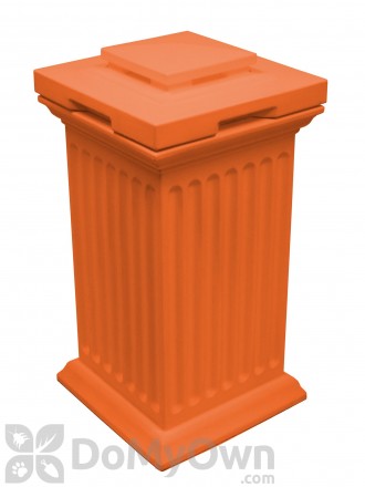 Savannah Column Storage and Waste Bin - Terra Cotta 