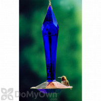Schrodt Brilliant Blue Faceted Glass Hummingbird Feeder (PBBSFGHFB)