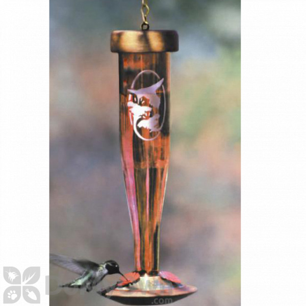 Schrodt Ruby Etched Lantern Hummingbird Feeder 12 In Hblre