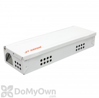 image of JT Eaton Speedy Clean Little Pete Slim Multiple Catch Mouse Trap - Clear Lid White 427CL-WH CASE