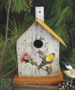 Adventure Marketing Metal Roof Goldfinch Bird House (82911)
