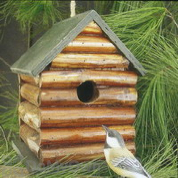 Adventure Marketing Log Cabin Bird House (82906)