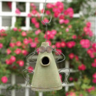 Ancient Graffiti Frog Bird House Green (AG1029)